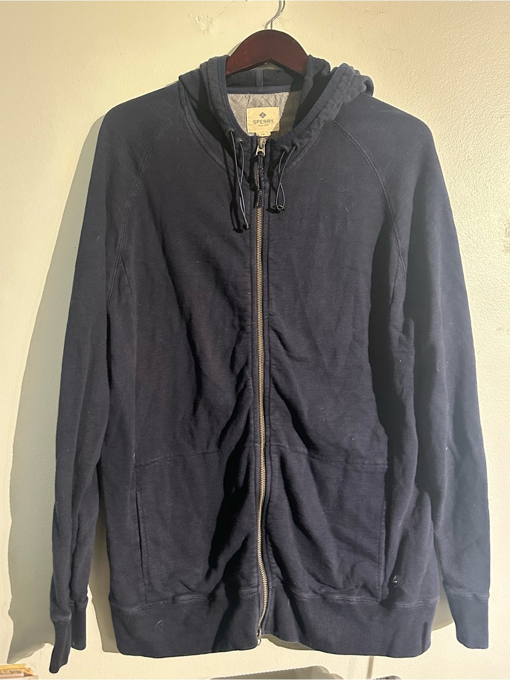 Sperry Navy Full-Zip Hooded Sweatshirt